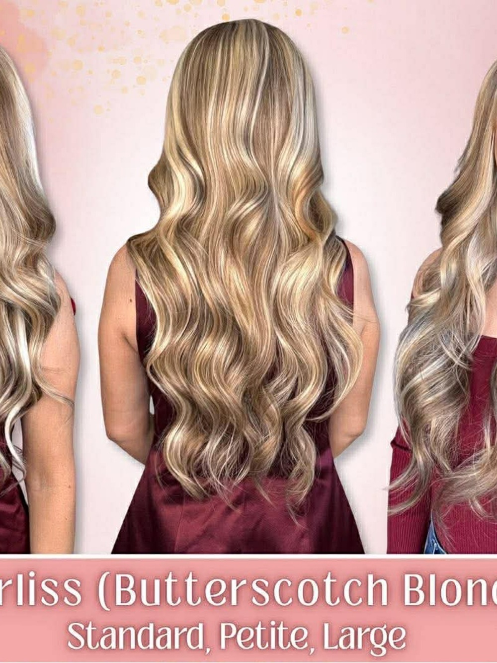 Butterscotch Blonde Wavy Hair Extension - Natural-Look Long Waves
